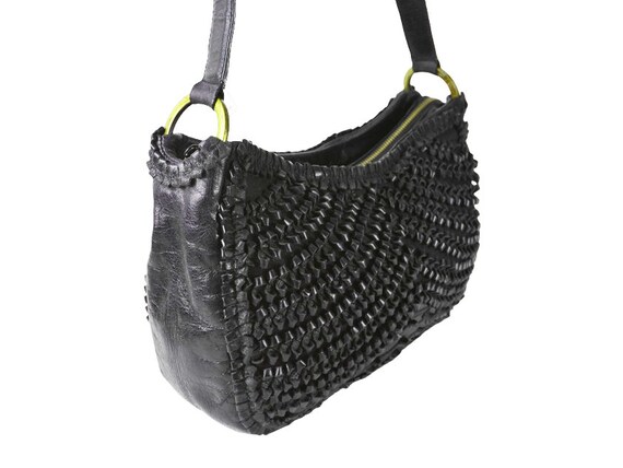 GIANFRANCO FERRE leather patchwork single strap s… - image 6