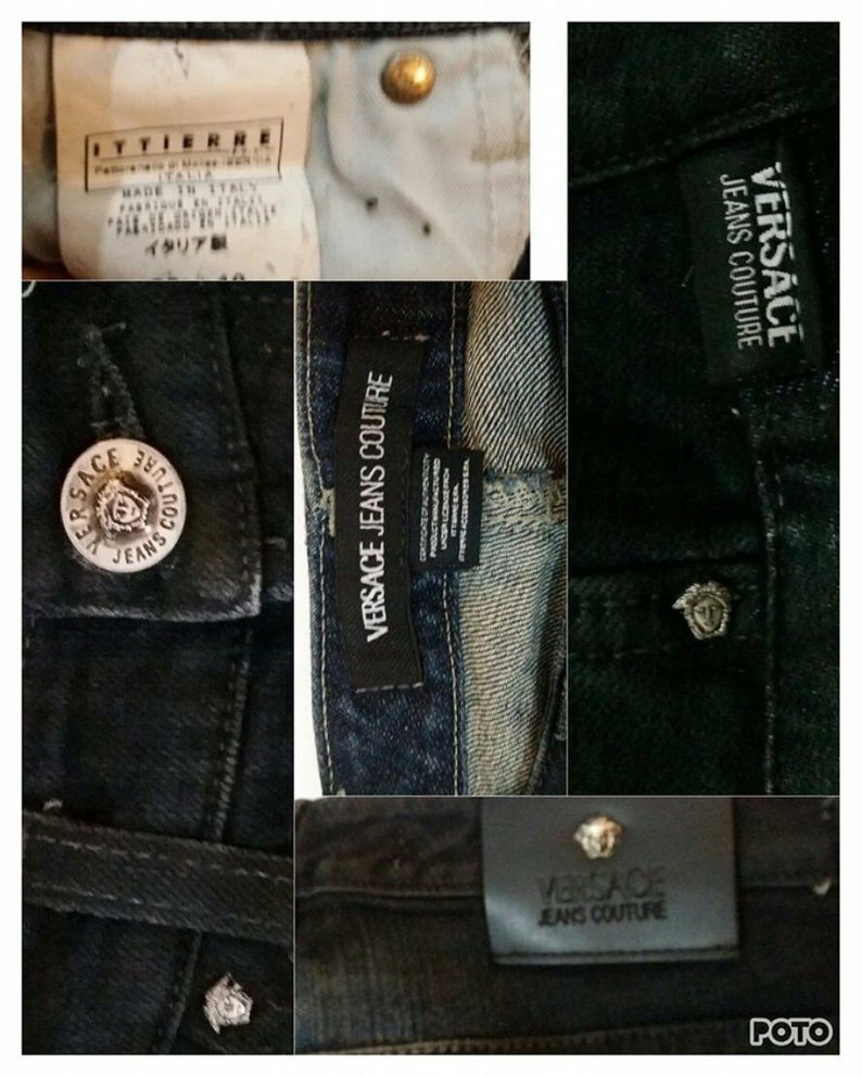 VERSACE Jeans Couture woman straight leg flower trimmed denim pants S