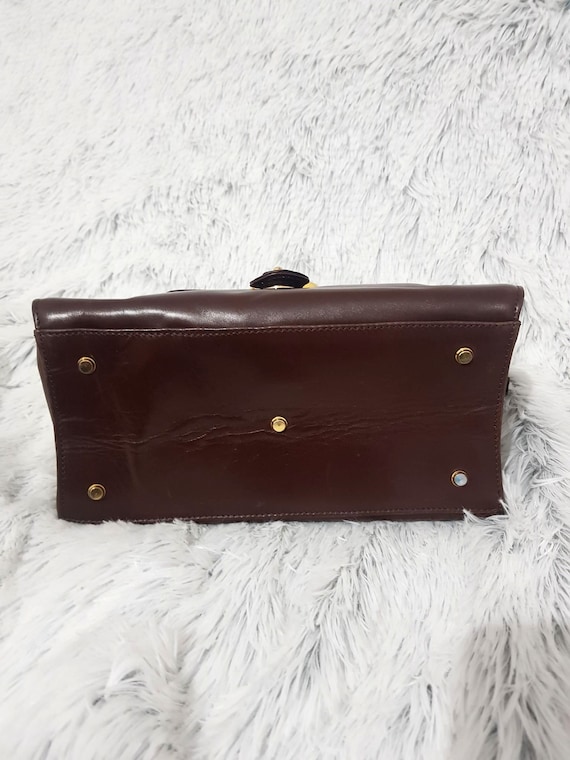 Sac à Main Lorbac En Daim Et Synthétique - Coloris Marron Et Beige - Bandoulière - Occasion