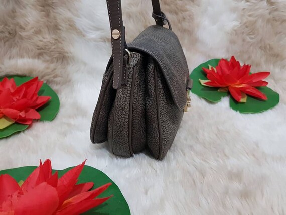 BORBONESE padlock leather shoulder small cross bo… - image 4