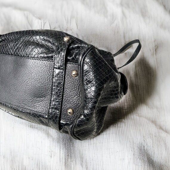 MAX MARA python embossed black medium leather sho… - image 5