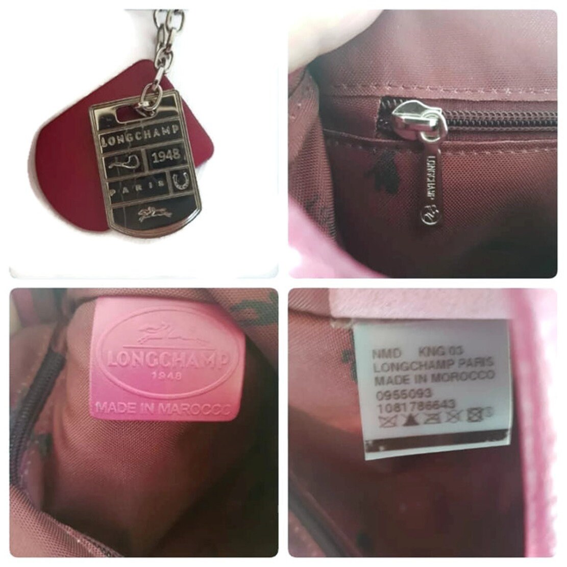 LONGCHAMP Pink Quadri Leather Gorgeous Small Shoulder Bag. -  Finland