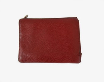 Cartera de mujer FURLA vintage de piel roja, cartera de diseño para mujer.