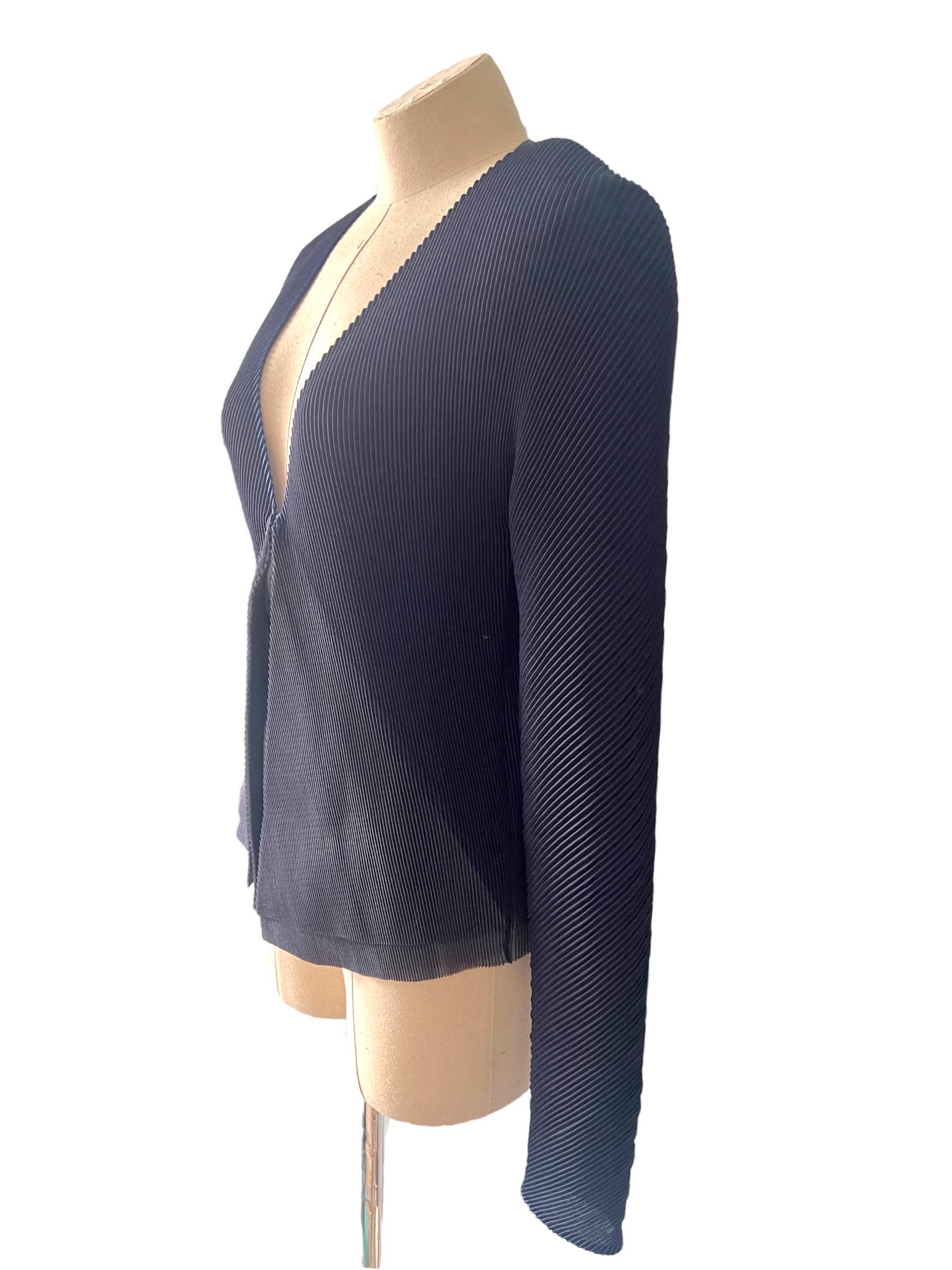Issey Miyake Fete Pleated Cardigan Blazer - Japanese Designer Top