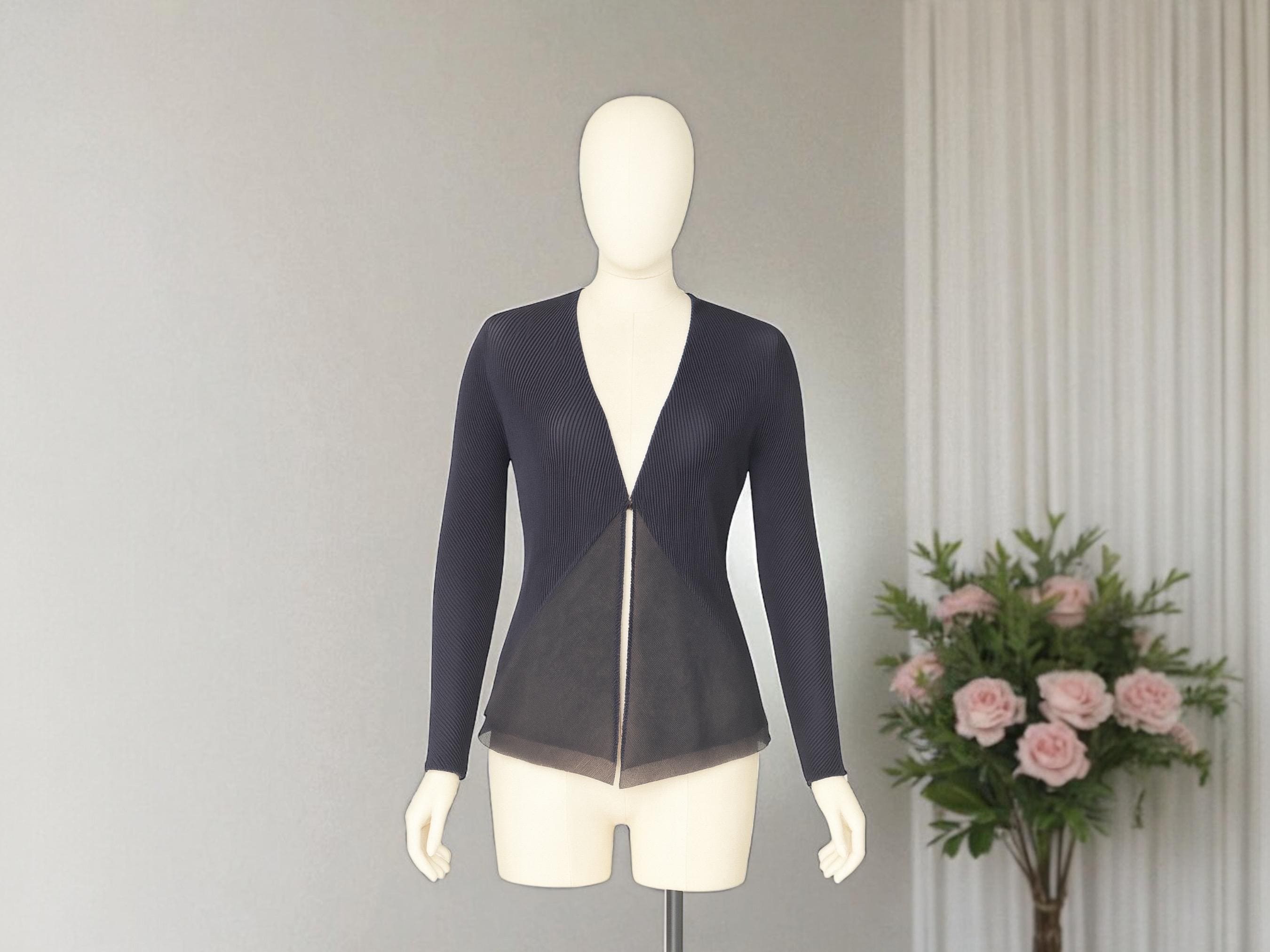 Issey Miyake Fete Pleated Cardigan Blazer - Japanese Designer Top