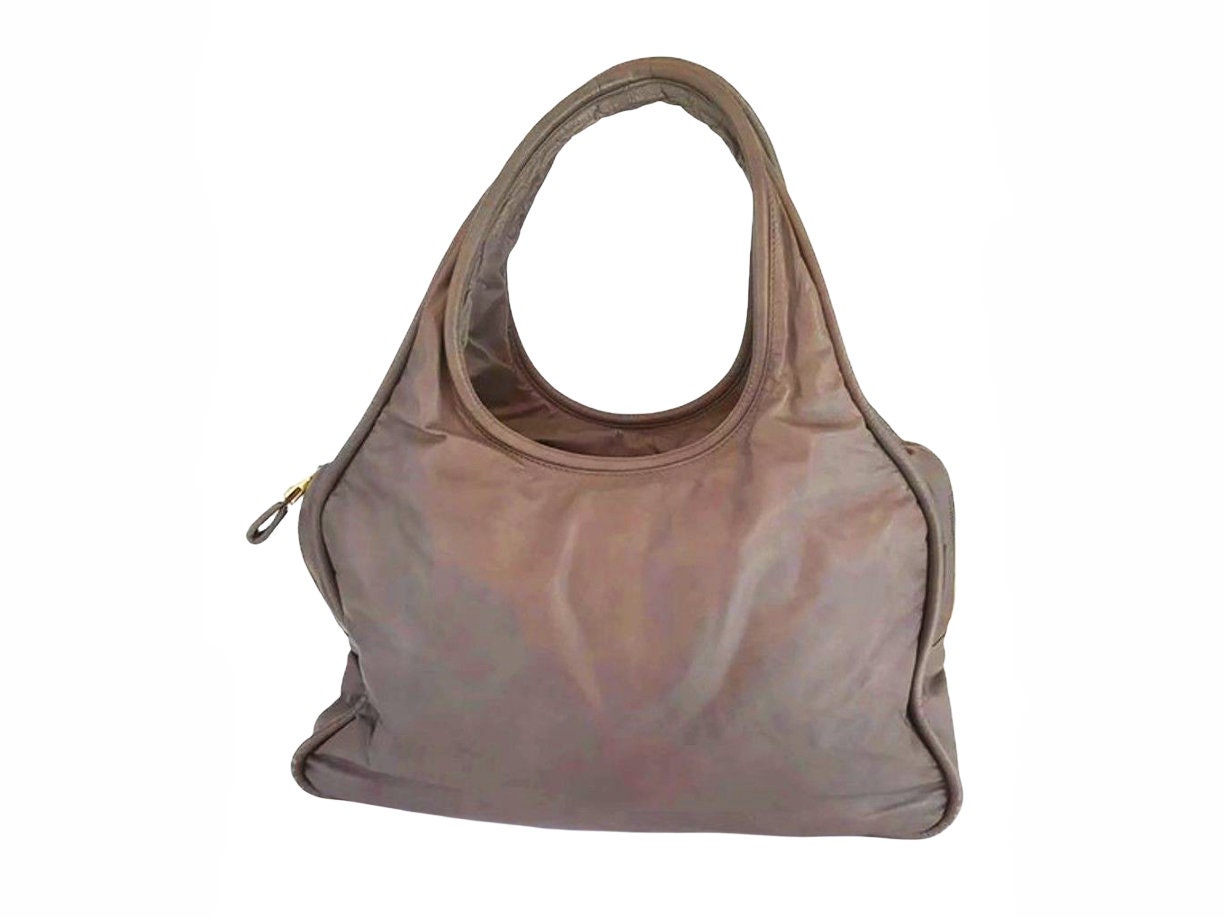 Authentic Longchamp Quadri Hobo Black Leather Shoulder Bag Handbag Tote  Satchel