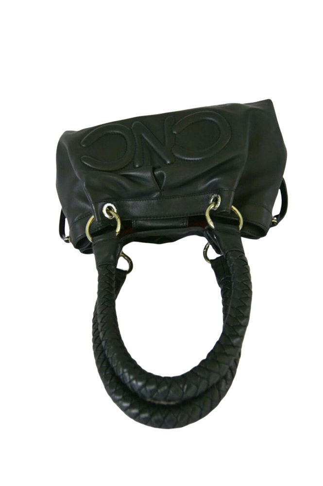CNC COSTUME NATIONAL Logo Quilted Soft Leather Braided