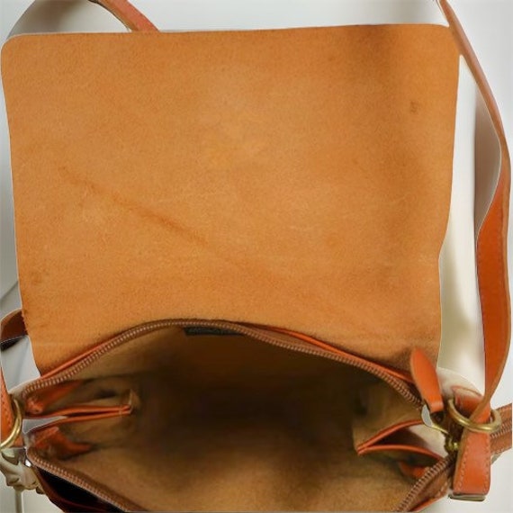 80's Refurbished Cognac Leather Creel Bag by Il Bisonte