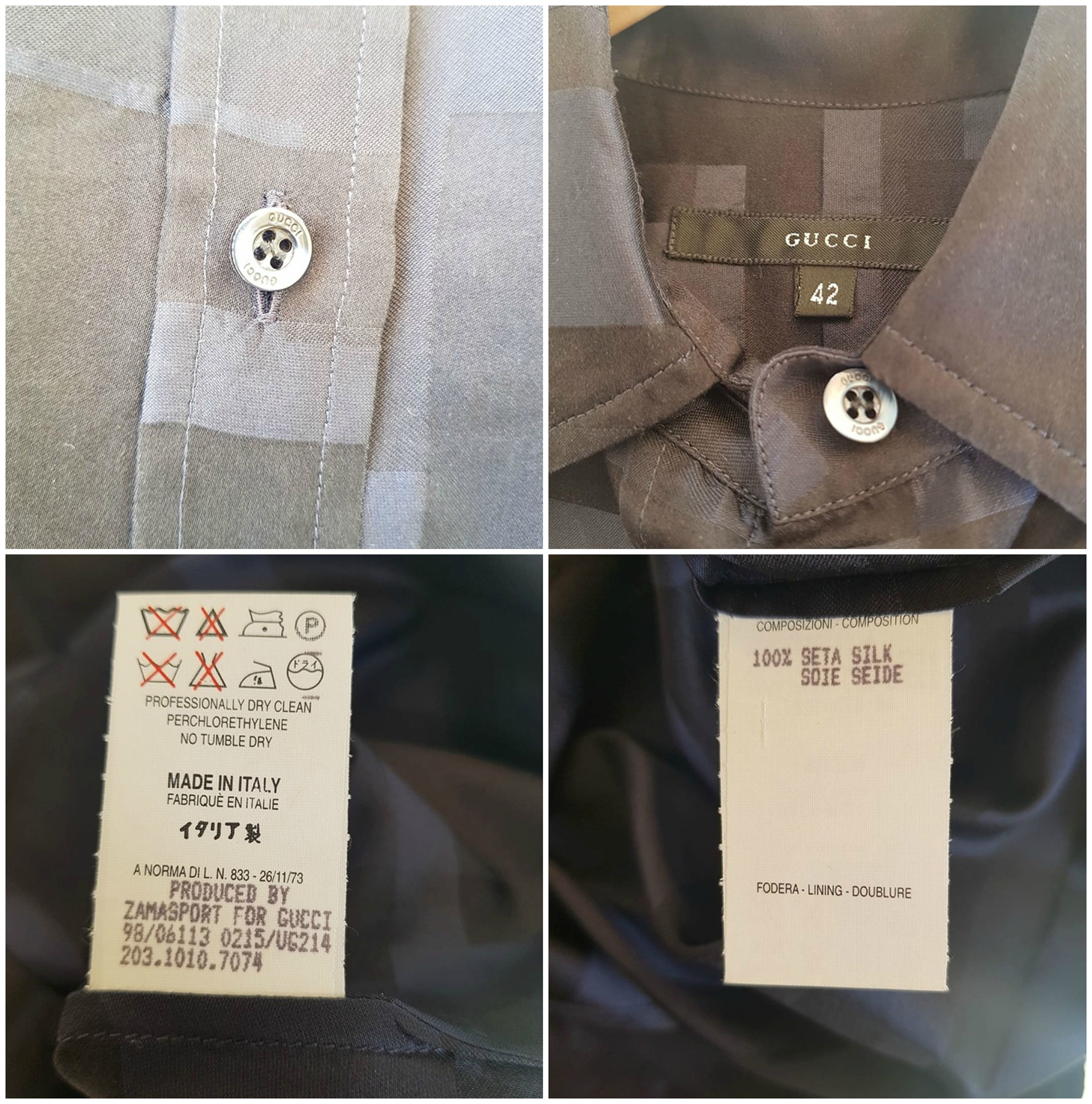 Gucci 1990s Silk Printed Button-Up Shirt – Vintage by Misty