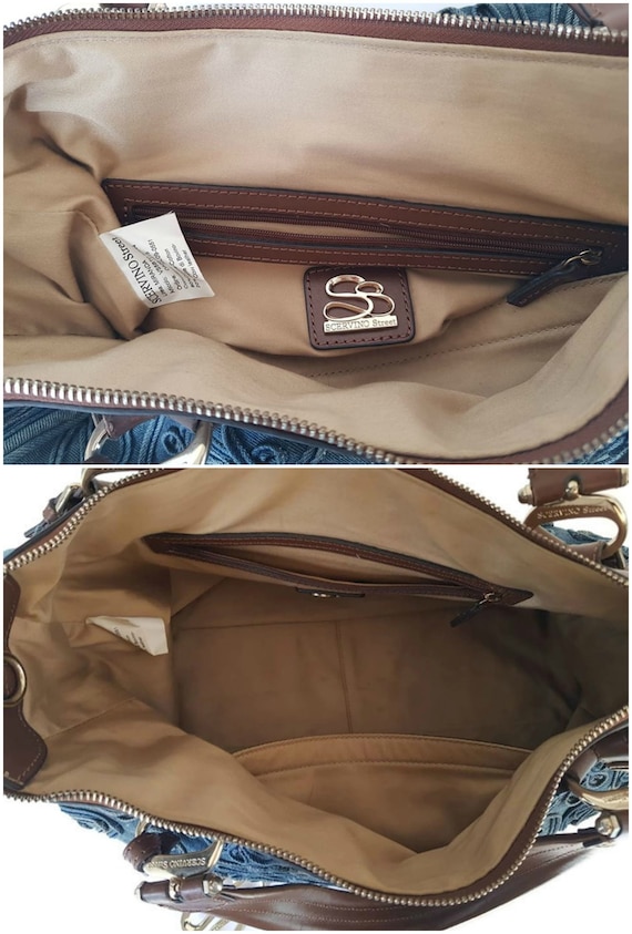 Ermano Scervino Denim Satchel Bag: 3D Flower Pattern Italian  display picture 1