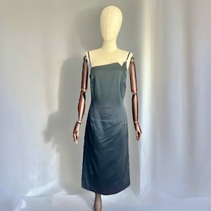 VERSACE 90&#39;s stylish spagetti strap vintage black coctail dress.
