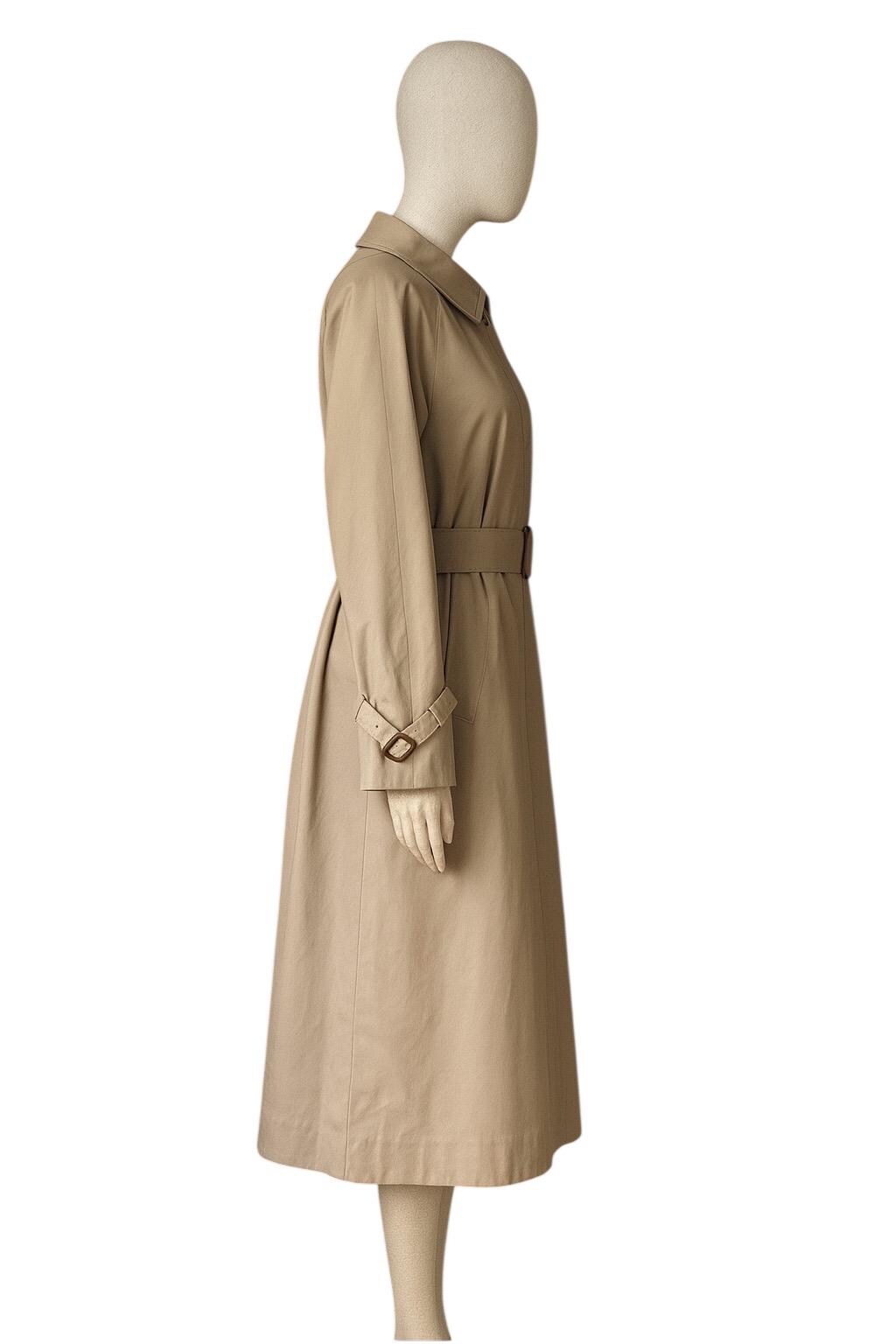 Vintage Aquascutum 70s Trench Coat: Belted Maxi Mac With Plaid