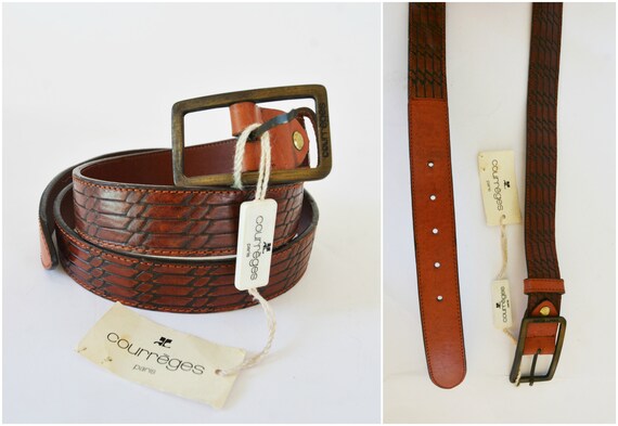COURREGES PARIS deadstock vintage designer belt, l