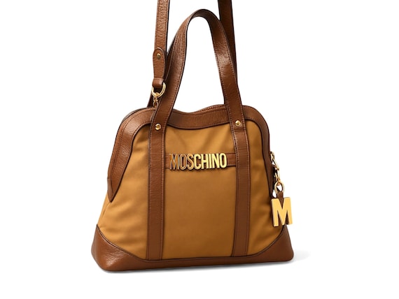 MOSCHINO by red wall made in Italy vintage handbag Vintage 90s Moschino Leather Shoulder Bag Purse - Redwall  main image 4