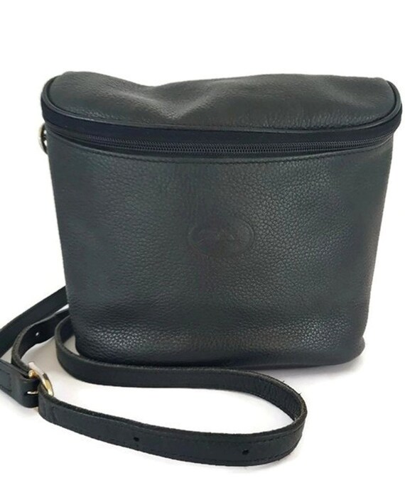 longchamp black leather bag