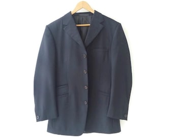 Chaqueta vintage de lana Gianni Versace: forro con el logotipo de Medusa, talla 48