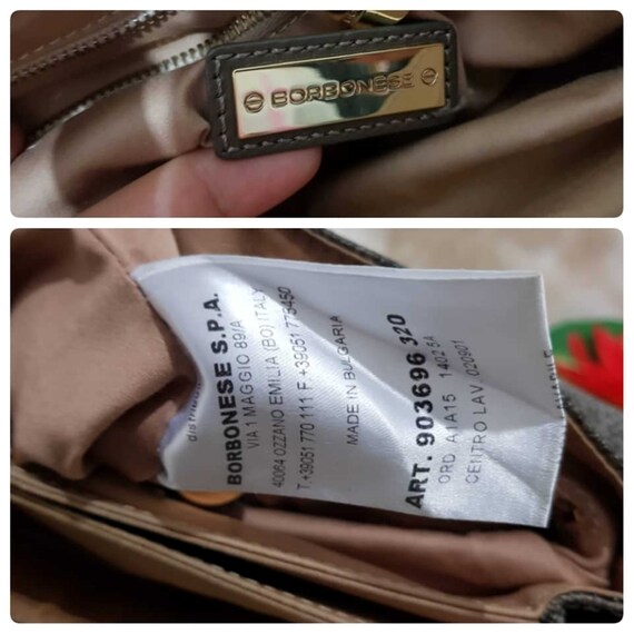 BORBONESE padlock leather shoulder small cross bo… - image 9