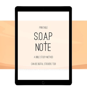 PRINTABLE and Digital SOAP Method Notes Image Sticker/goodnotes ...