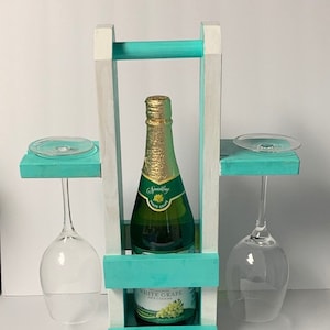 Wine Caddy- wine- wine glass holder- wine bottle holder- wine with friends- wedding- anniversary- wedding gifts- gift for her- wine gift
