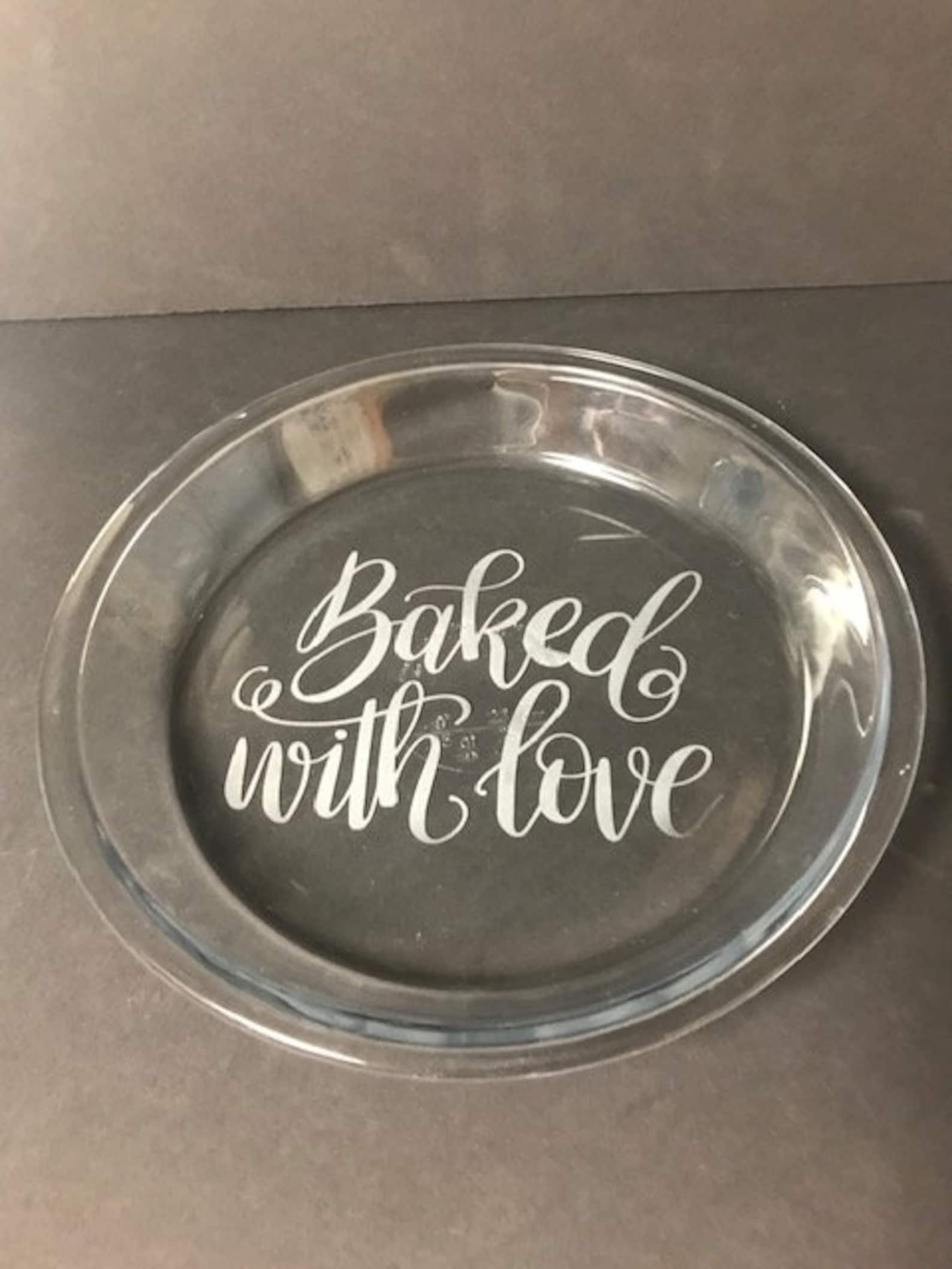 Custom Etched Pie Plate 9 Inch Custom Pie Plate Glass Pie Etsy