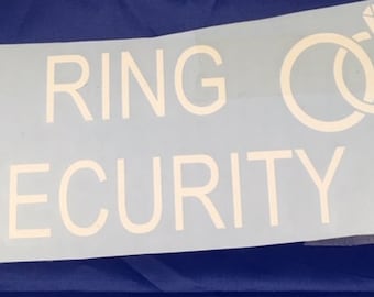 Ring Security Decal-ring Security-ring Bearer-wedding Decor-wedding ...