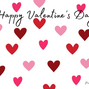 Valentinstag Karte || Herunterladbare doppelseitige Karte