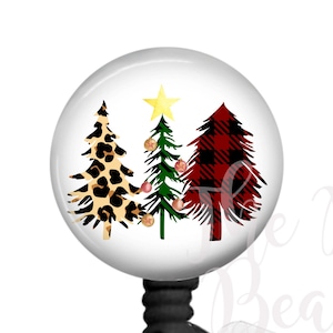 Christmas Tree Nurse Badge Reel, Retractable ID Badge, Badge Clip, Lanyard, Badge Pull, Name Badge Holder, Stocking Stuffer, Christmas