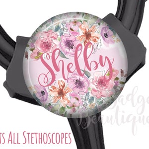 Nurse Stethoscope ID Tag, Custom Stethoscope ID Holder, Personalized Stethoscope Name Badge, Steth Yoke ID Holder, Fits Littman Stethoscope
