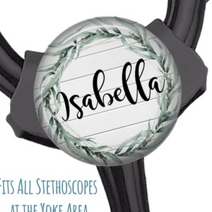 Nurse Stethoscope ID Tag, Custom Stethoscope ID Holder, Personalized Stethoscope Name Badge, Steth Yoke ID Holder, Fits Littman Stethoscope