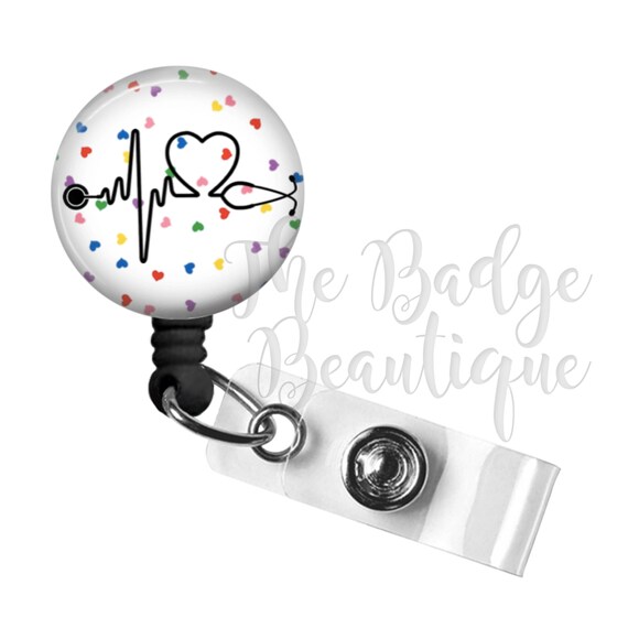  Custom Badge Reels Retractable Bulk Personalized ID Card Badge  Holder Reel with Photo Picture Name Text for Nurse Doctor Office Worker  Medical MD RN : Office Products