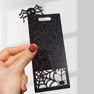 Halloween Badge Buddy - Black Spider Web Badge Buddy and Topper Combo, ID Badge Accessory, Nurse Badge Buddy for Badge Reel
