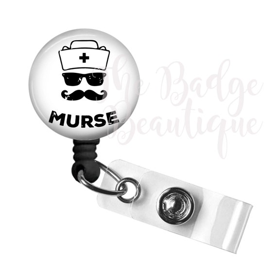 Murse Badge Reel, Male Nurse Caduceus Retractable ID Holder, Men's Name  Badge, ID Badge Clip, Name Tag Holder, Nurse Gift, Gift for Him 