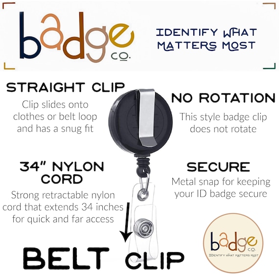 or Life Badge Reel, or Nurse Badge Reel, Scrub Tech Retractable ID Badge, Surgeon Name Badge Holder, Badge Clip, Name Tag, Tech Gift