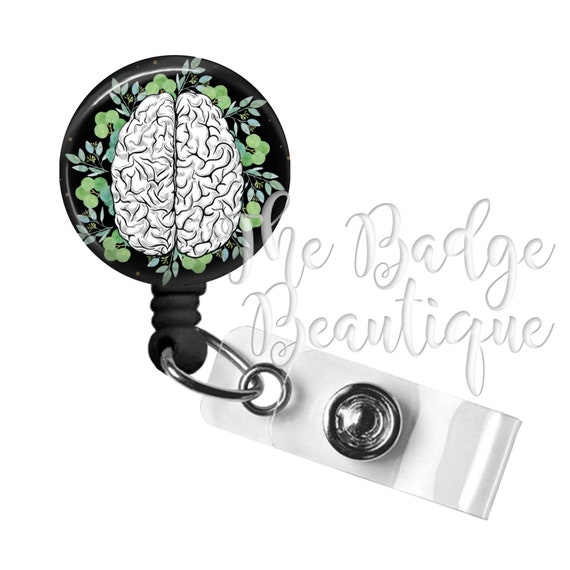 Brain Badge Reel Neuro Nurse Retractable ID Badge Holder Etsy