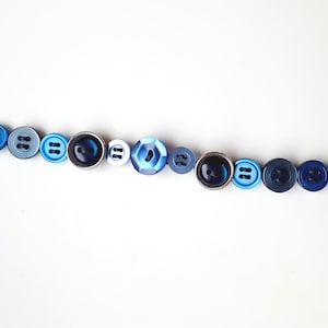 Blue Button bracelet /StAnaButton /Button Jewelry/ Handmade Bracelet/ Button craft/ Batton Art