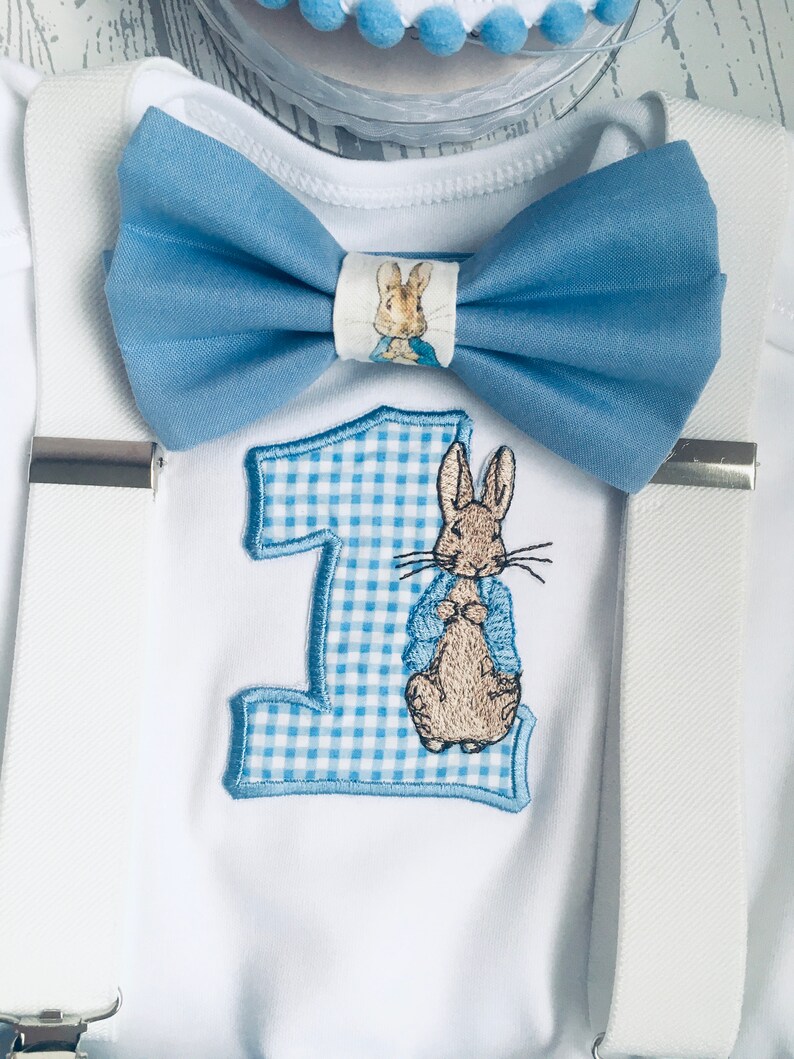 Peter Rabbit 1 Birthday Baby Boy Outfit Handmade