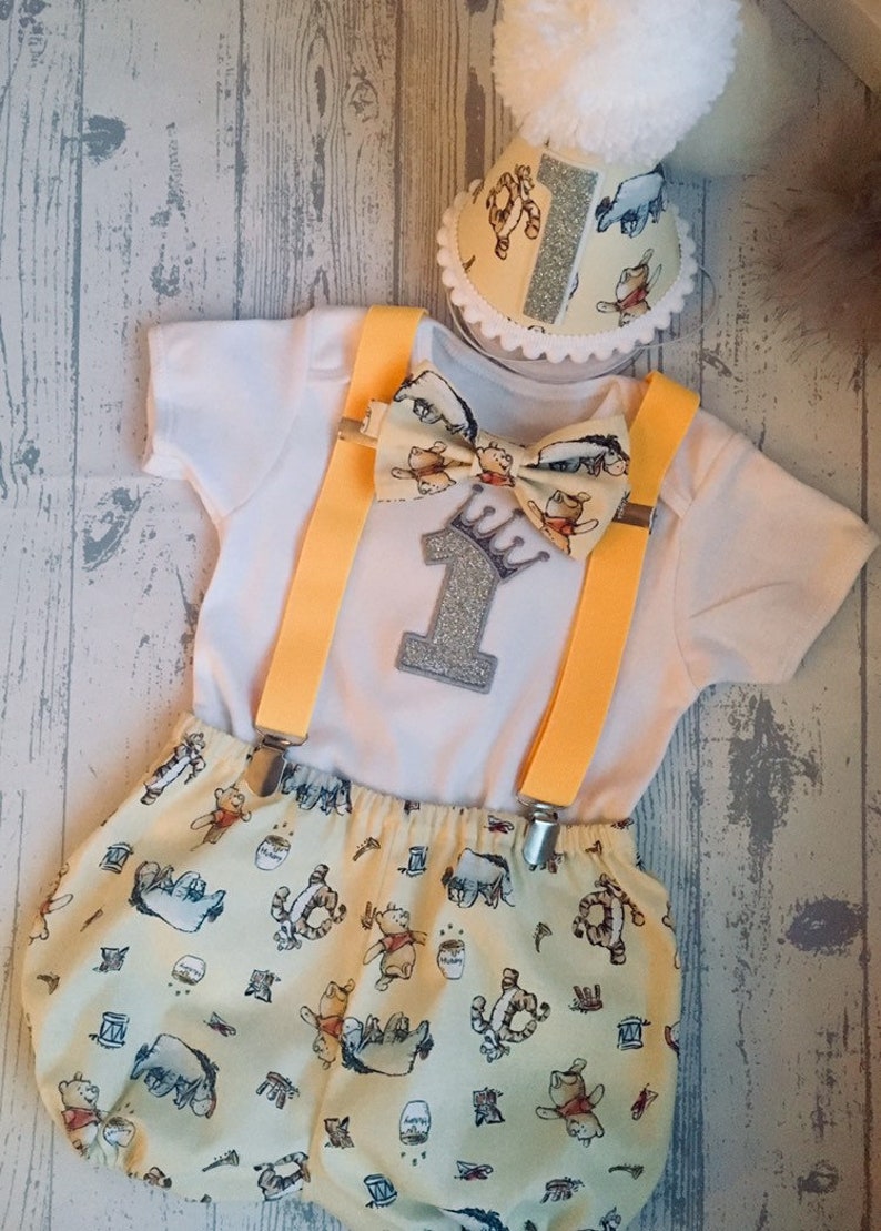 winnie the pooh 1st birthday outfit