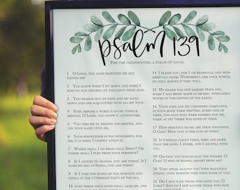 Psalm 139 Print ESV Translation, Bible Quote