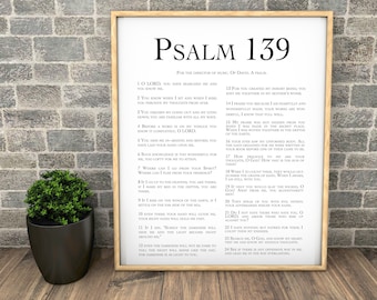 Modern Psalm 139 Print, Bible Quote