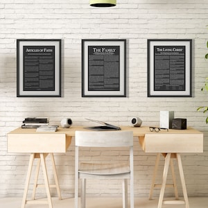 Family Proclamation / Living Christ / 3 set LDS Poster Bundle / Modern Lds Print / LDS Poster / Modern LDS / lds wall hangings / lds decor