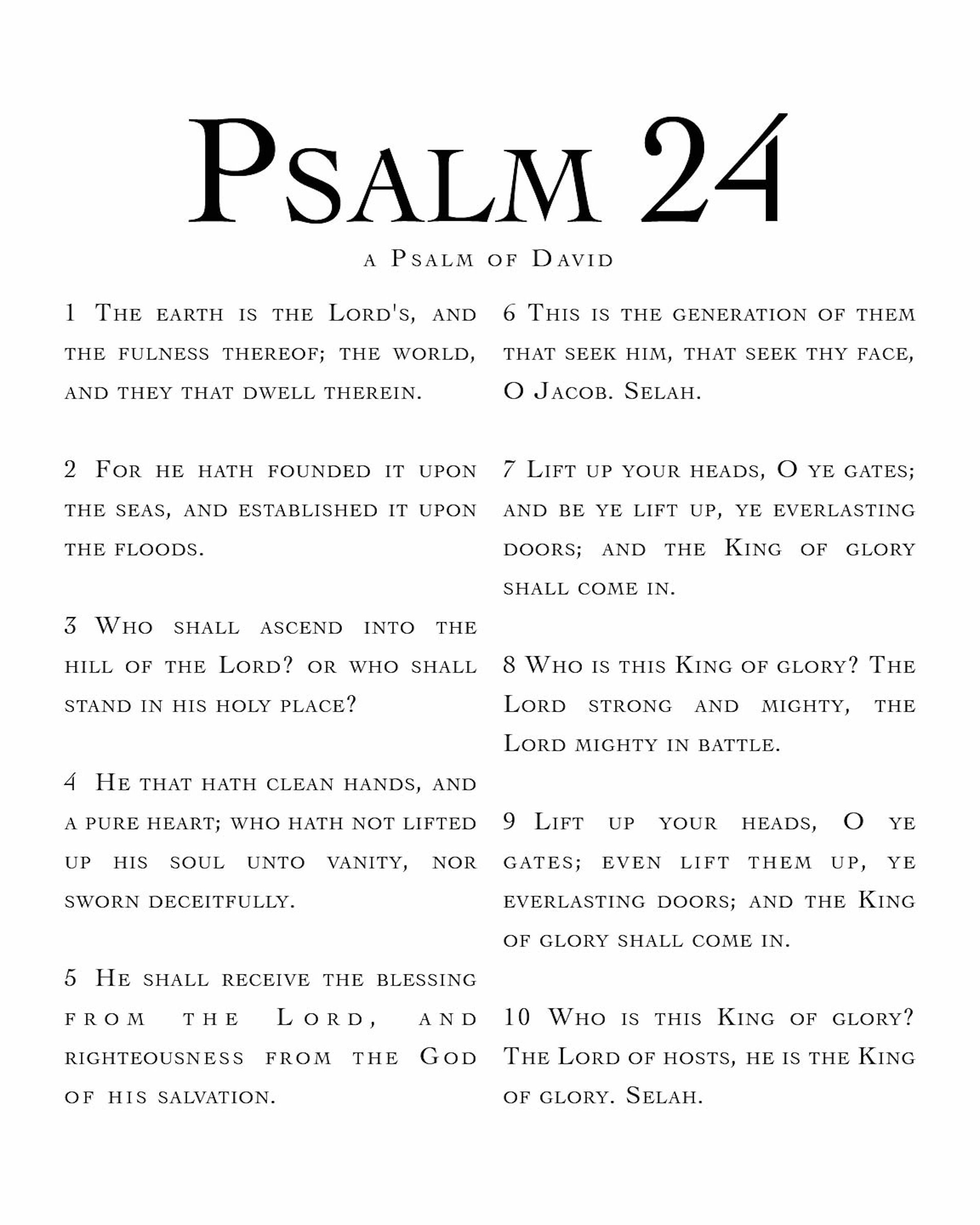 Modern Psalm 24 KJV Print Bible Quote Etsy modern-psalm-24-kjv-print-bible-quote-etsy