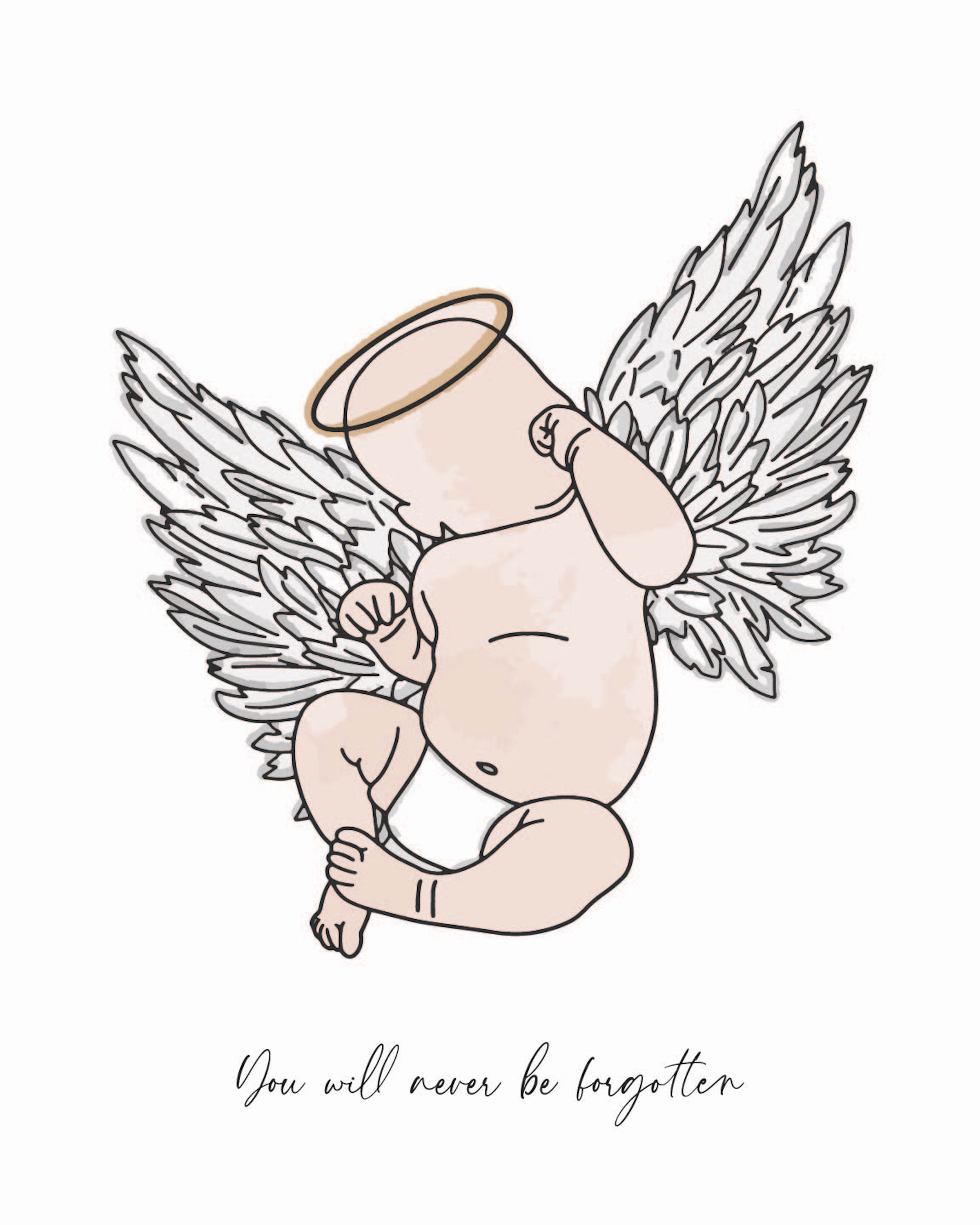 Angel Baby Print Baby Loss Miscarriage Digital Print  Etsy