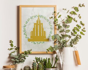 LDS Temple / Oquirrh Mountain Temple / LDS Wedding Gift / LDS Temple Print/ Lds Wall Decor