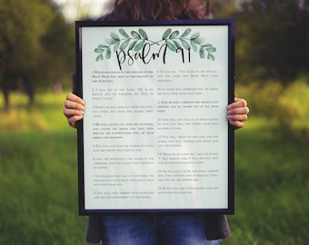 Psalm 91 Print, Bible Quote