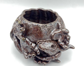 gordeldier, klei, schattig, pot, cadeau, plantenbak, uniek cadeau-idee, Austin Texas, keramiek, klein bedrijf, eigendom van vrouw, Texas-cadeau, boskern