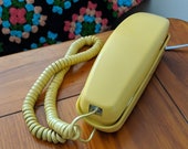 Vintage Telephone Working Retro Phone Gold Trimline Phone Vintage Rotary Dial Phone Gold Phone Vintage Phone Yellow Retro Rotary Telephone