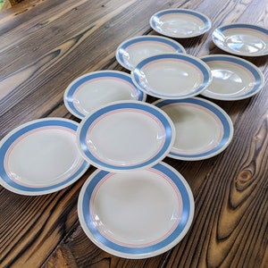 Set of 10 Vintage Corelle Bread Plates Corelle Colonial Blue Dessert Dish Farmhouse Kitchen Vintage Appetizer Plate Retired Corelle Pattern