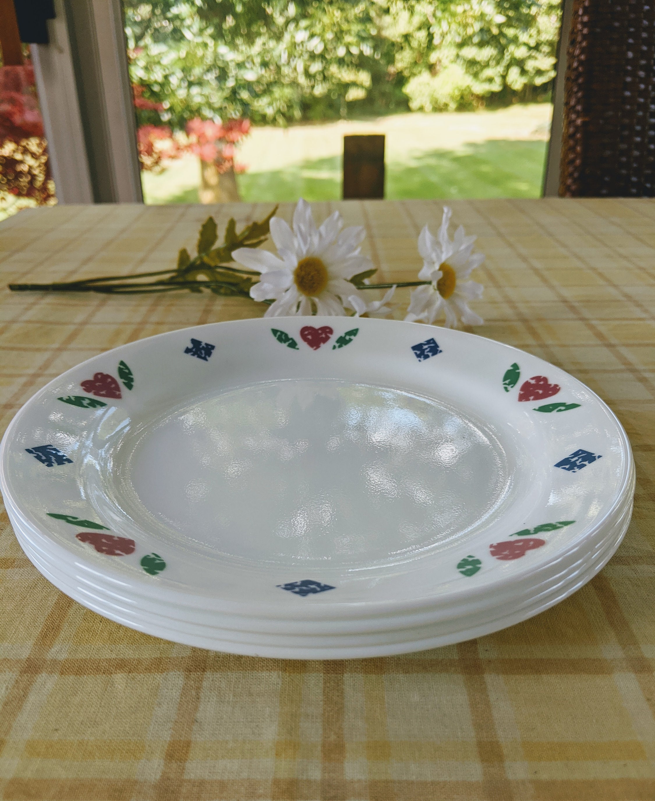 Vintage Corelle Bread and Butter Plates Set of 4 Corelle Quilt Etsy