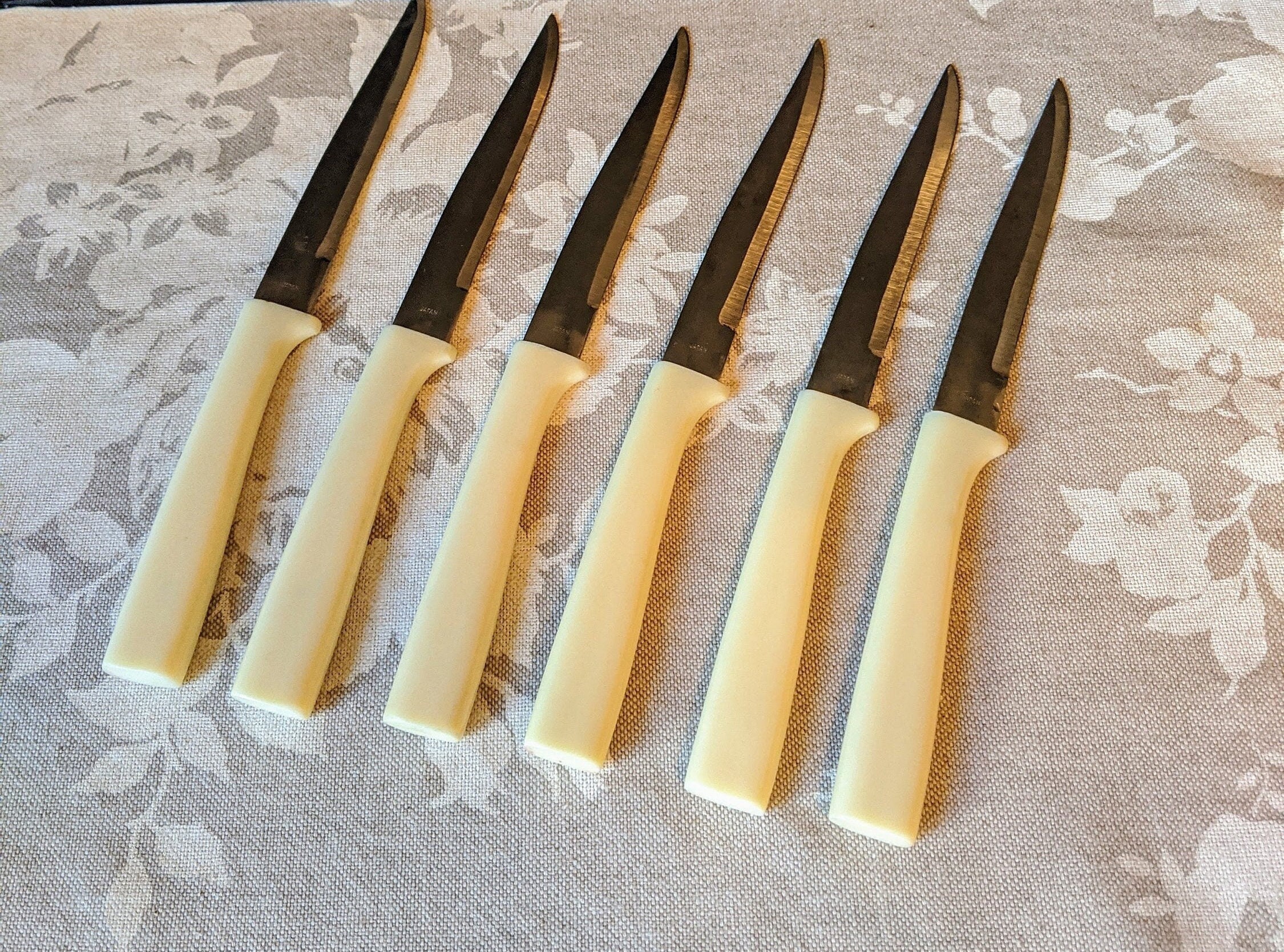 Vintage Everbrite Stainless Knife Set Serrated Steak Knives -  Norway