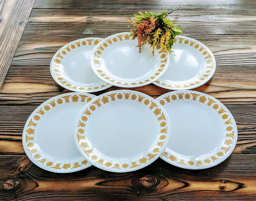 Vintage Corelle Lunch Plate Set of 6 Corelle Butterfly Gold Etsy